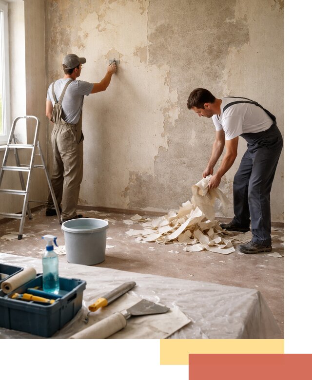 Снятие старых обоев в Владикавказе быстро и качественно