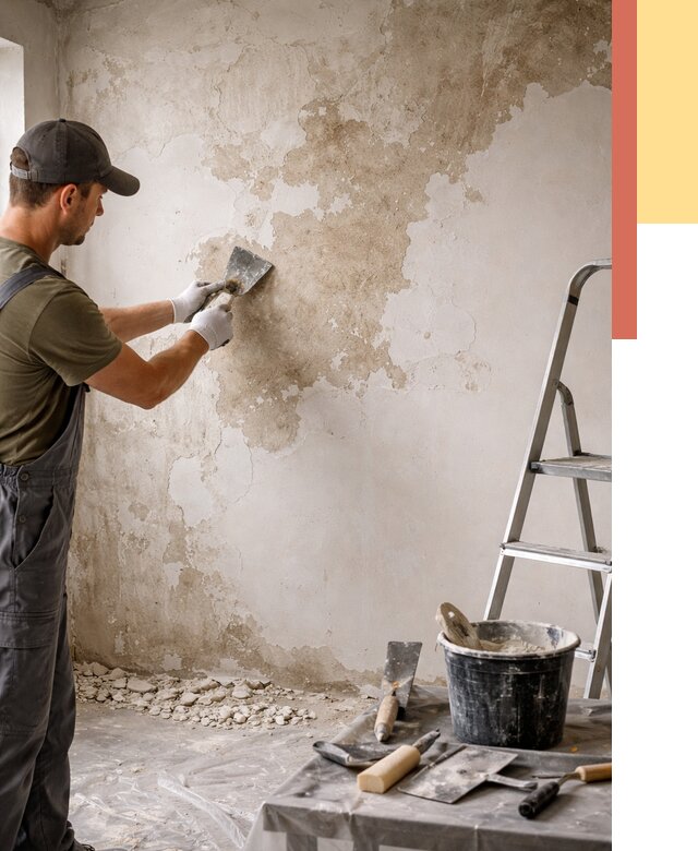 Снятие старой шпаклевки в Владикавказе от 1907 руб. — быстро и недорого | ОТДЕЛОЧНИК-Вкз