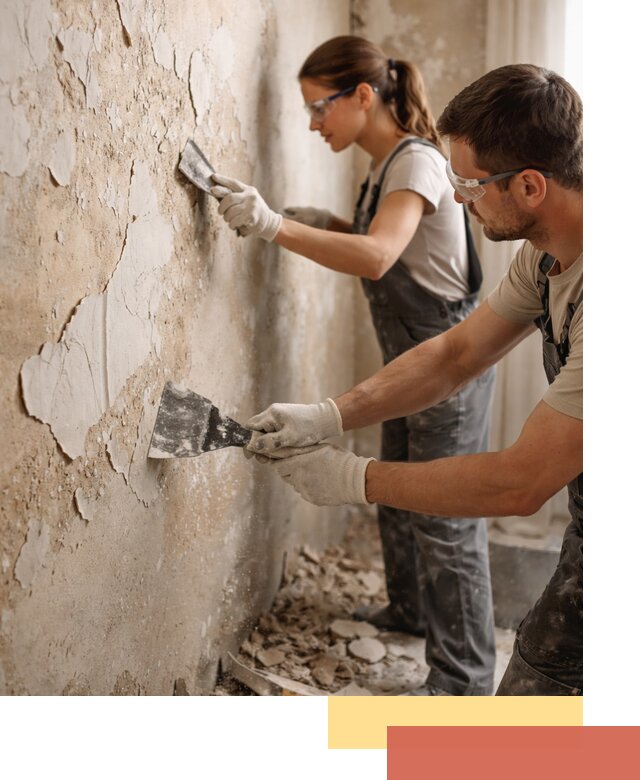 Снятие старой шпаклевки и подготовка поверхностей в Владикавказе