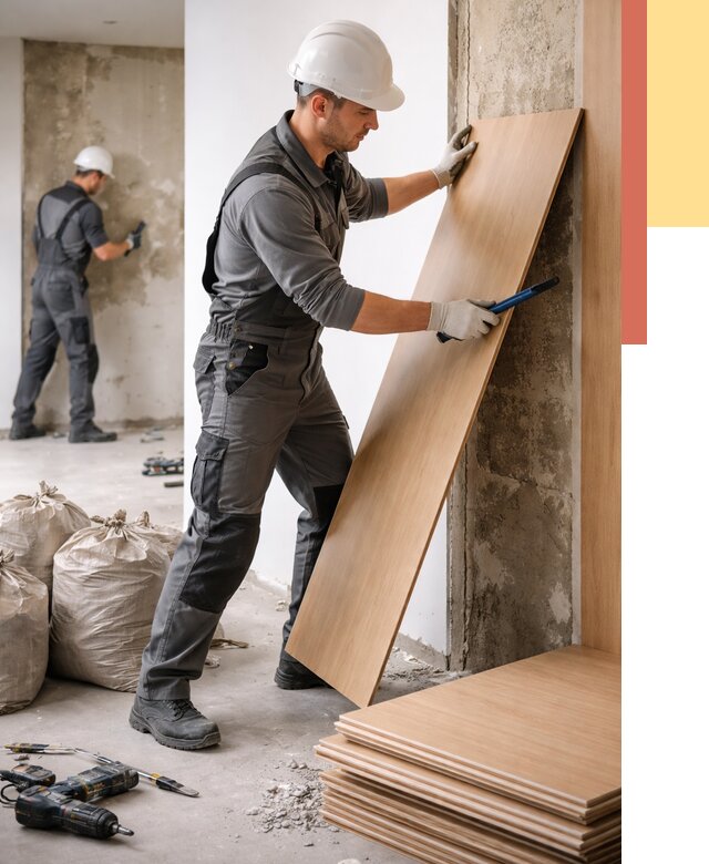 Демонтаж стеновых панелей в Владикавказе от 3608 руб. за м² быстро и недорого | ОТДЕЛОЧНИК-Вкз