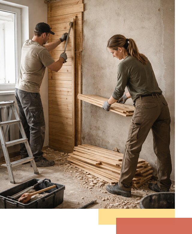 Демонтаж вагонки со стен в Владикавказе — профессиональный демонтаж