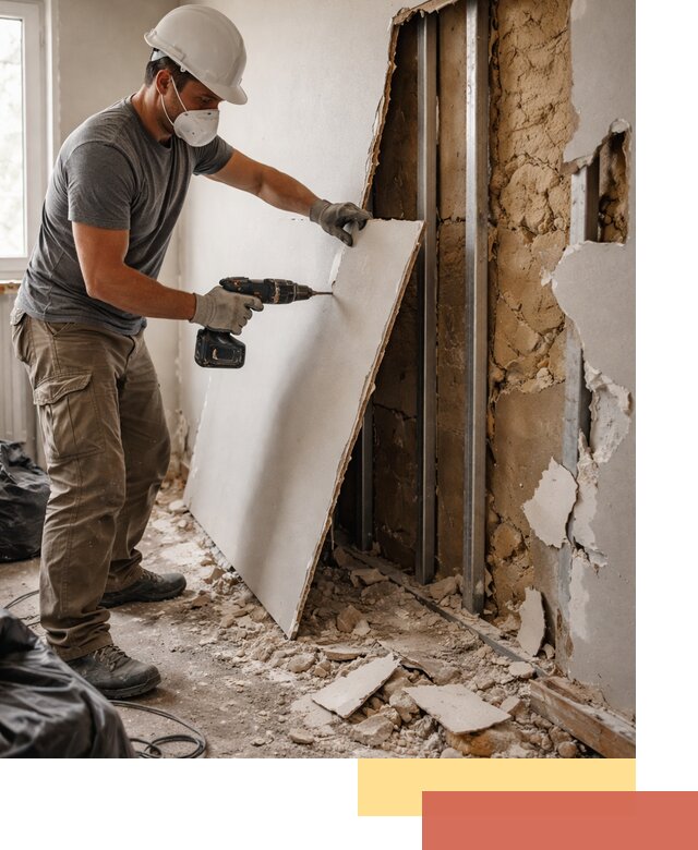 Демонтаж гипсокартона со стен в Владикавказе качественно и быстро