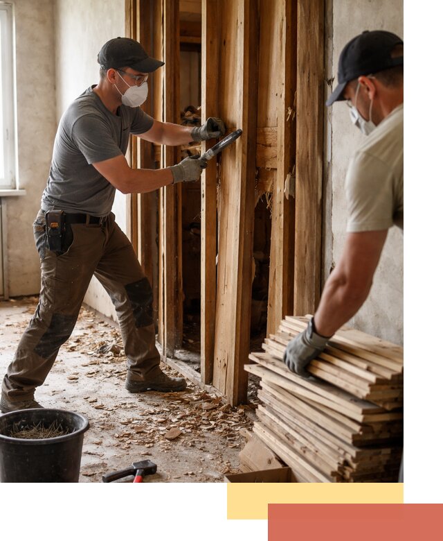 Демонтаж деревянных перегородок в Владикавказе быстро и аккуратно