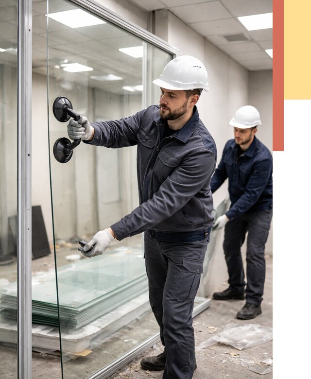 Демонтаж стеклянных перегородок в Владикавказе от 3299 руб. — быстро и недорого | ОТДЕЛОЧНИК-Вкз