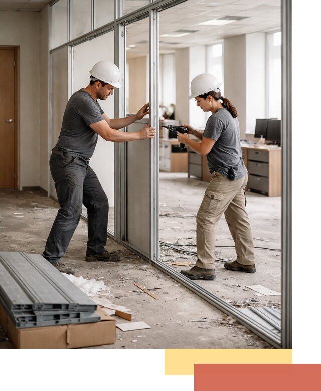 Демонтаж алюминиевых перегородок в Владикавказе быстро и аккуратно