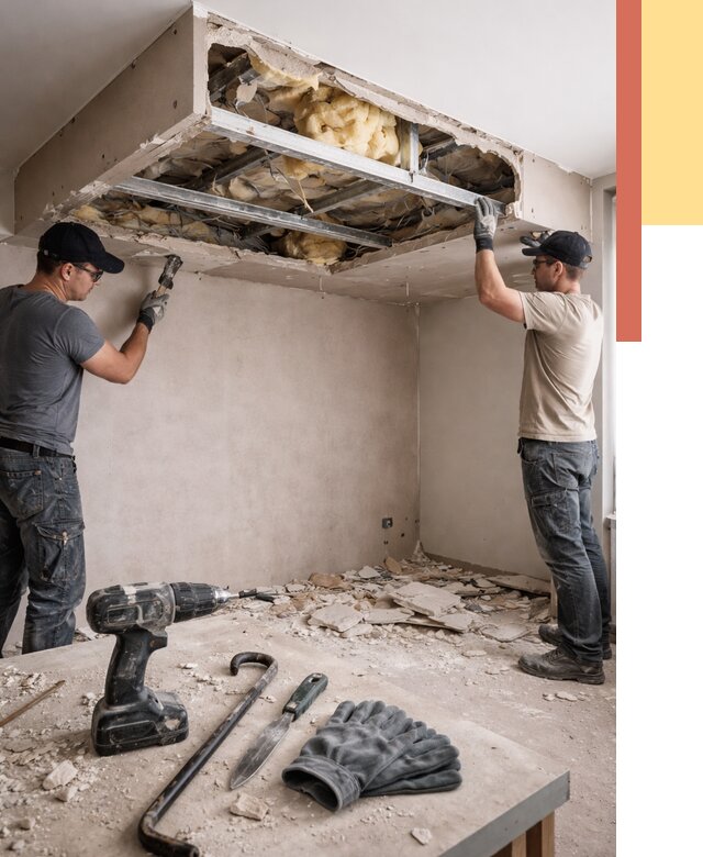 Демонтаж короба из гипсокартона в Владикавказе от 1567 руб. — быстро и недорого | ОТДЕЛОЧНИК-Вкз