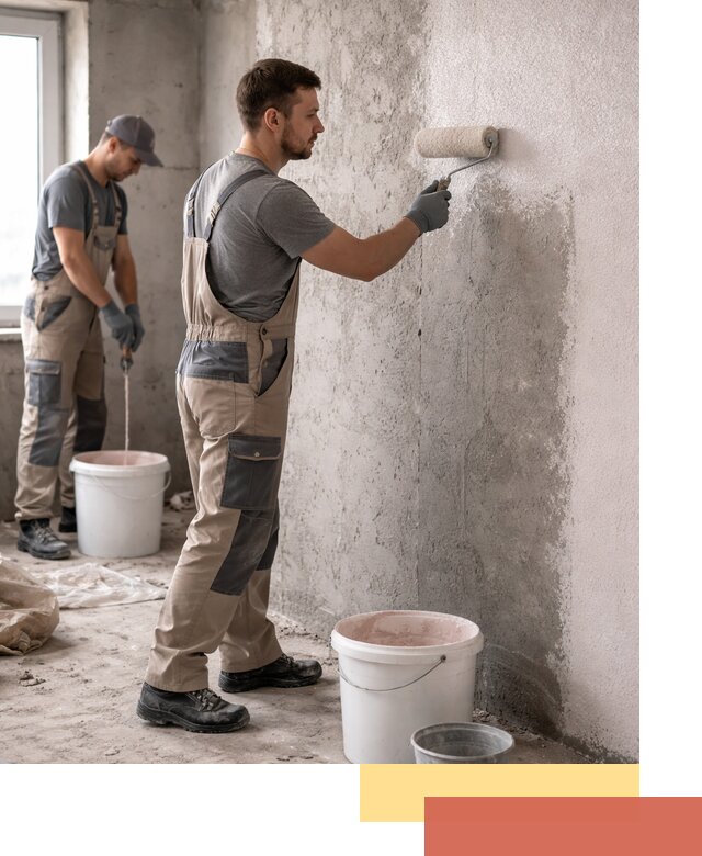 Нанесение бетоноконтакта на стены в Владикавказе для последующей отделки