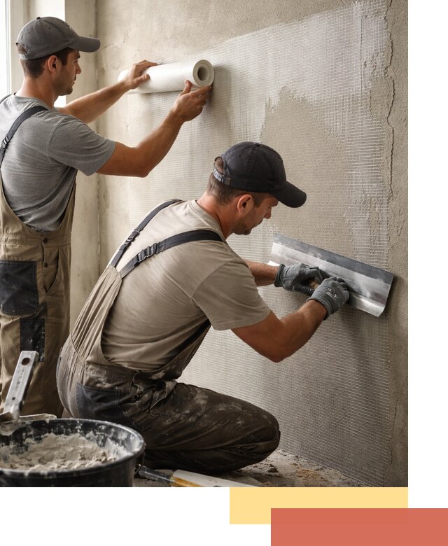 Армирование стен стеклосеткой в Владикавказе для прочной отделки