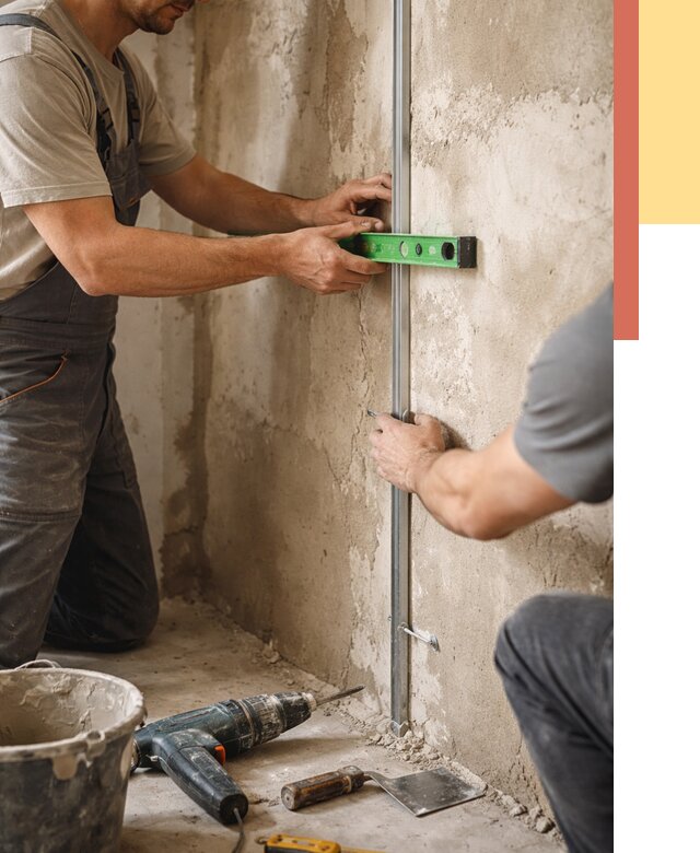 Установка штукатурных маяков в Владикавказе от 7216 руб. — быстро и недорого | ОТДЕЛОЧНИК-Вкз