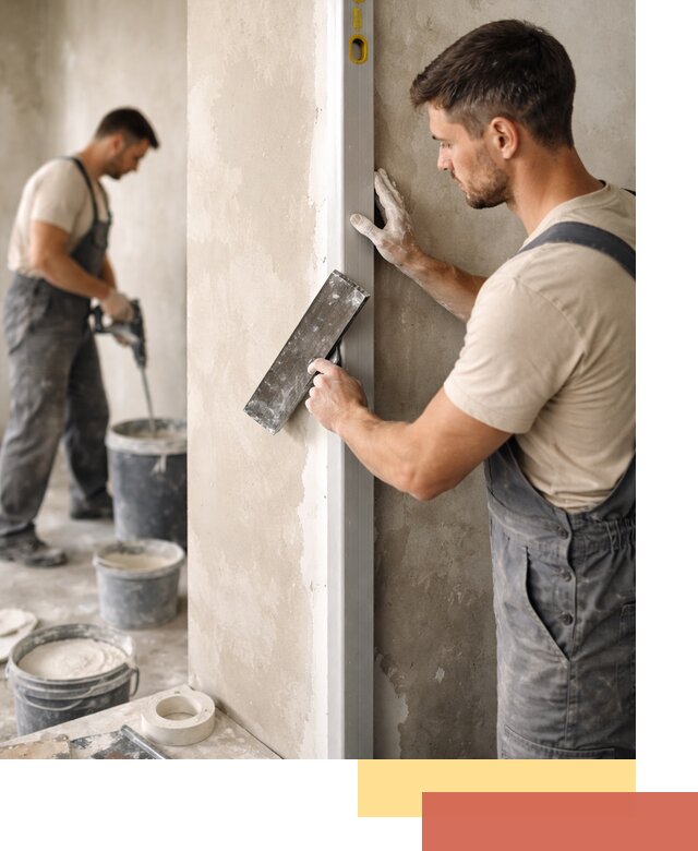 Выведение углов стен в Владикавказе: монтаж и оштукатуривание