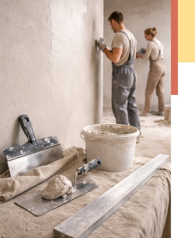 Штукатурка стен гипсовая в Владикавказе от 4639 руб/м2 — быстро и недорого | ОТДЕЛОЧНИК-Вкз