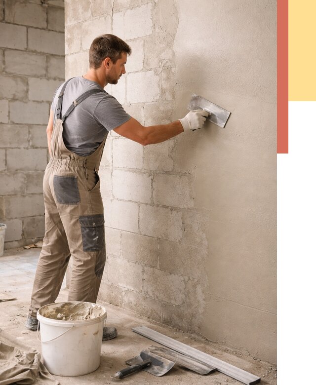 Штукатурка стен из газобетона в Владикавказе от 2165 руб./м2 — быстро и недорого | ОТДЕЛОЧНИК-Вкз