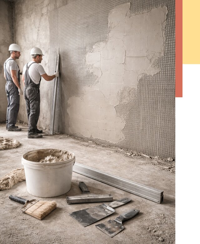 Штукатурка стен по сетке в Владикавказе от 5669 руб./м2 — быстро и недорого | ОТДЕЛОЧНИК-Вкз