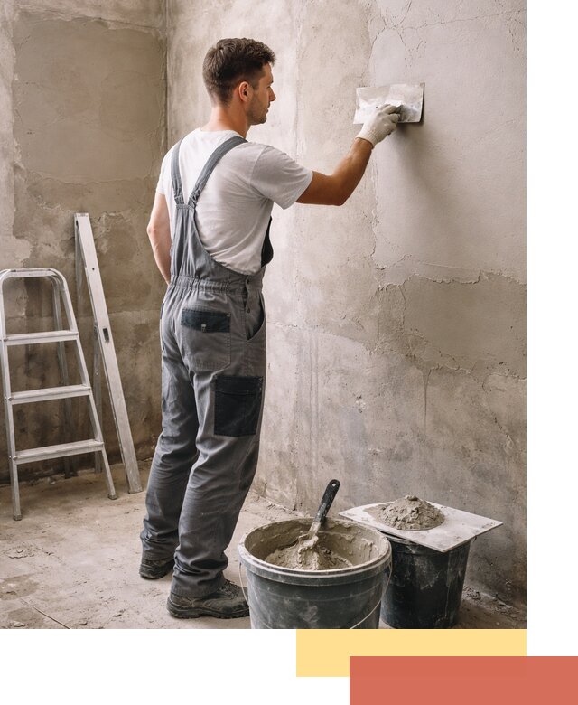 Штукатурка стен в ванной под ключ в Владикавказе