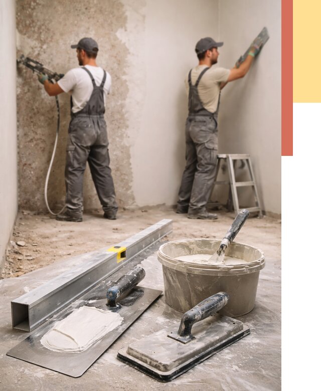 Штукатурка стен под обои в Владикавказе от 4639 руб./м2 — выравнивание под обои | ОТДЕЛОЧНИК-Вкз