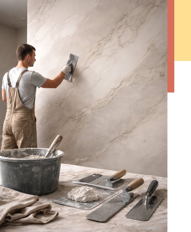 Декоративная штукатурка под мрамор в Владикавказе от 2886 руб./м² — быстро и недорого | ОТДЕЛОЧНИК-Вкз