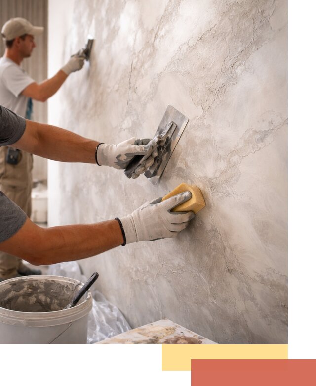 Декоративная штукатурка под мрамор в Владикавказе для стен и потолков