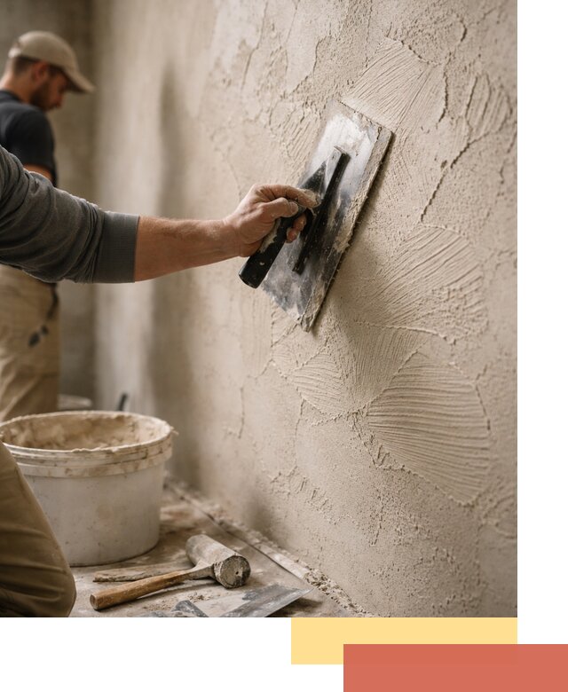 Фактурная штукатурка стен в Владикавказе — монтаж, отделка, реставрация