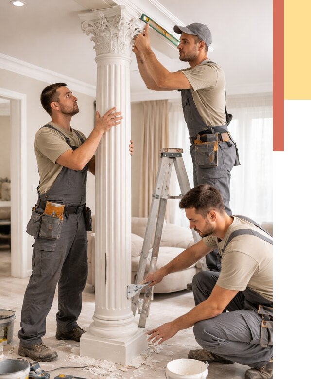 Установка декоративных колонн в Владикавказе от 12370 руб. под ключ | ОТДЕЛОЧНИК-Вкз