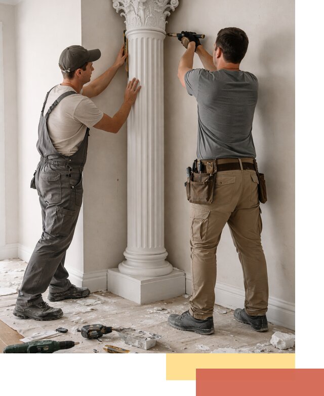 Установка декоративных колонн в Владикавказе под ключ