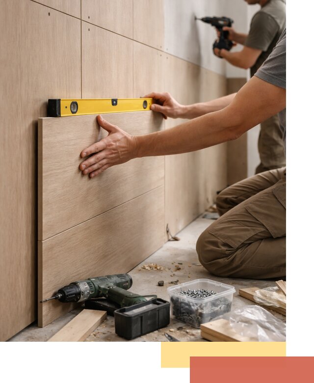 Профессиональный монтаж МДФ панелей на стены в Владикавказе