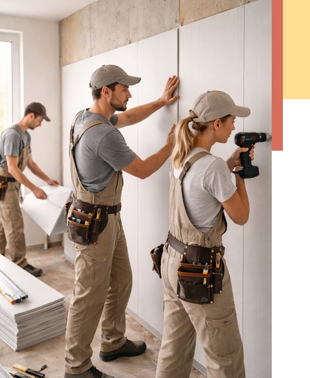 Монтаж ПВХ панелей на стены в Владикавказе от 464 руб/м2 — быстро и недорого | ОТДЕЛОЧНИК-Вкз