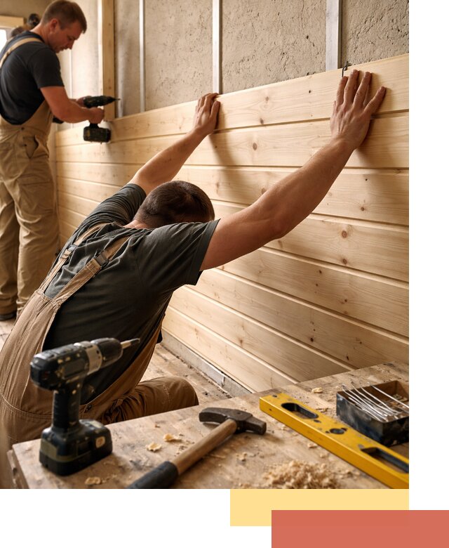 Монтаж деревянной вагонки на стены в Владикавказе быстро и качественно