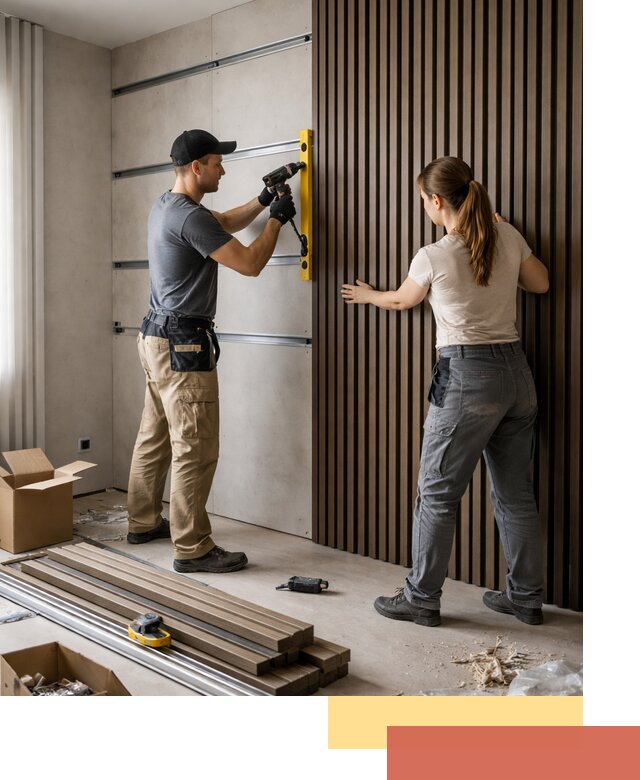 Монтаж реечных панелей на стены в Владикавказе