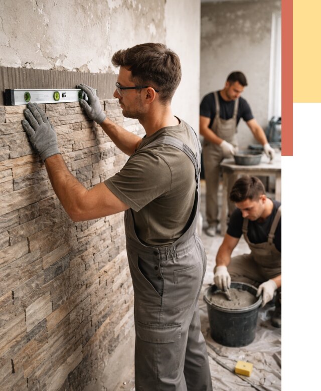 Монтаж искусственного камня в Владикавказе от 4639 руб. под ключ | ОТДЕЛОЧНИК-Вкз