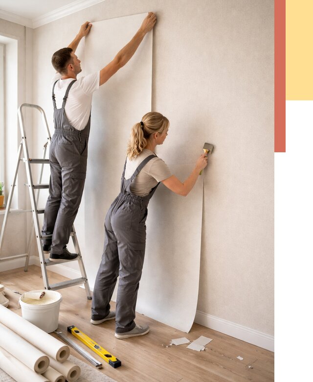 Поклейка флизелиновых обоев в Владикавказе от 6185 руб. | Быстро и недорого — ОТДЕЛОЧНИК-Вкз