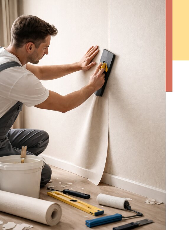 Поклейка виниловых обоев в Владикавказе от 4639 руб. | Быстро и недорого — ОТДЕЛОЧНИК-Вкз