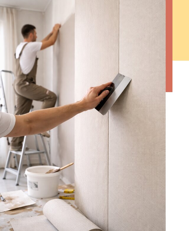 Поклейка текстильных обоев в Владикавказе от 4639 руб. под ключ | ОТДЕЛОЧНИК-Вкз