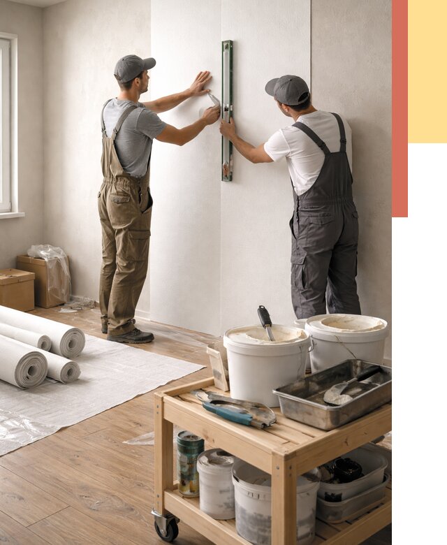 Поклейка стеклообоев в Владикавказе от 6700 руб. за м2 — быстро и недорого | ОТДЕЛОЧНИК-Вкз