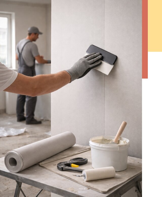 Поклейка обоев под покраску в Владикавказе от 3608 руб. за м2 | ОТДЕЛОЧНИК-Вкз