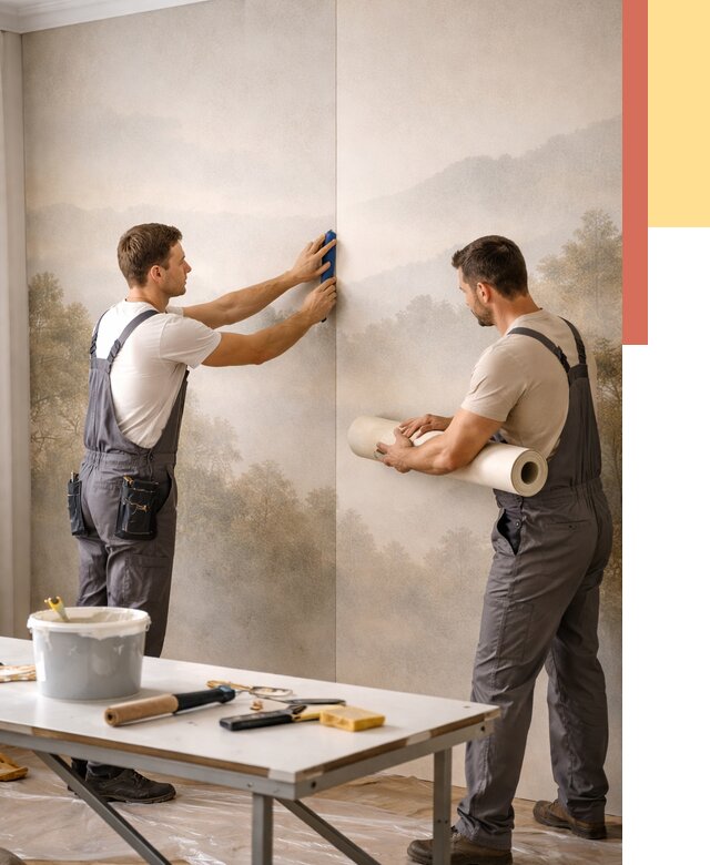 Поклейка фотообоев в Владикавказе от 8762 руб/м² — быстро и недорого | ОТДЕЛОЧНИК-Вкз