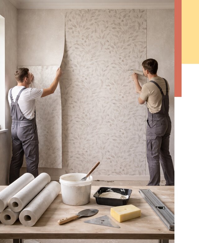 Поклейка обоев с подбором рисунка в Владикавказе от 3608 руб. | ОТДЕЛОЧНИК-Вкз - быстро и недорого