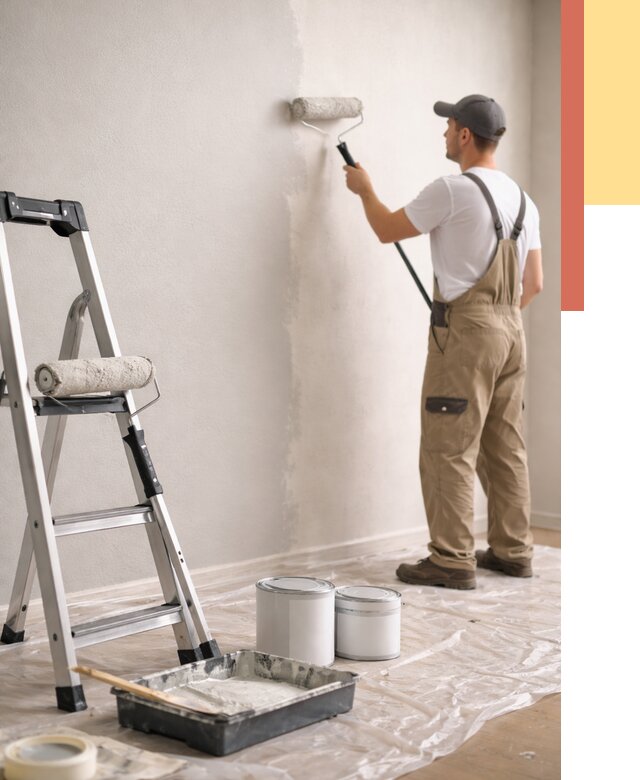 Покраска стен латексной краской в Владикавказе от 4639 руб. за м2 | ОТДЕЛОЧНИК-Вкз