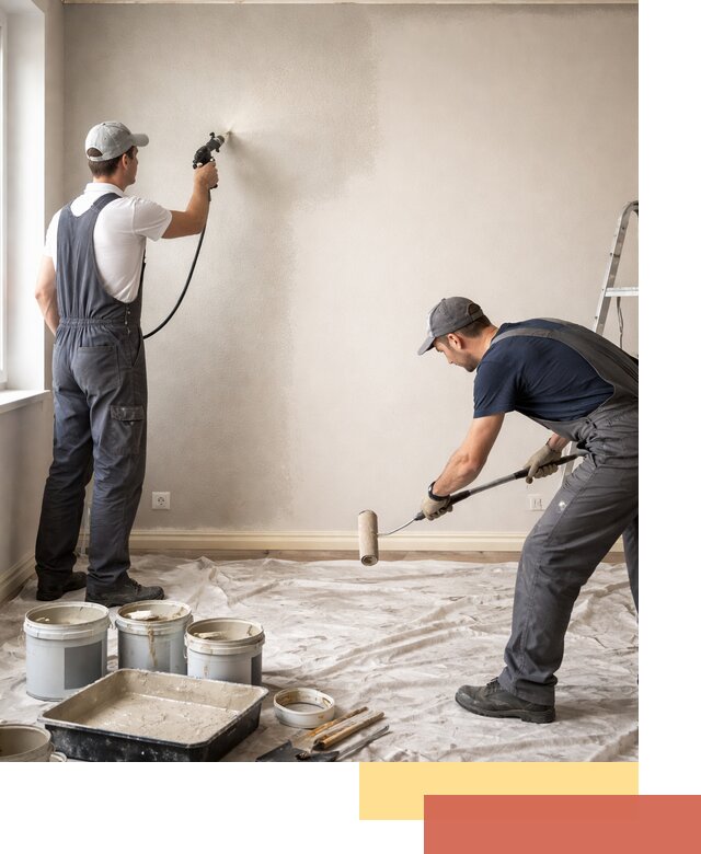 Покраска стен моющейся краской и защита поверхностей в Владикавказе