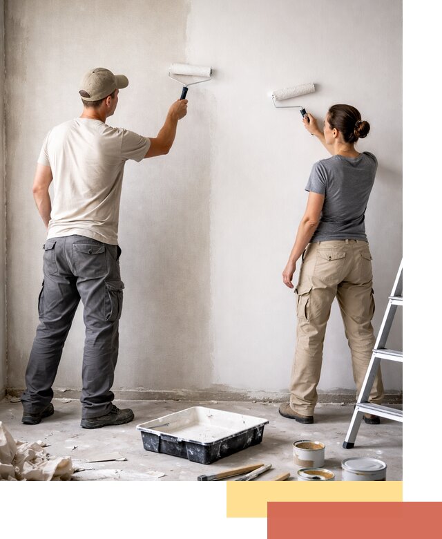 Окраска стен по стеклохолсту в Владикавказе качественно и долговечно