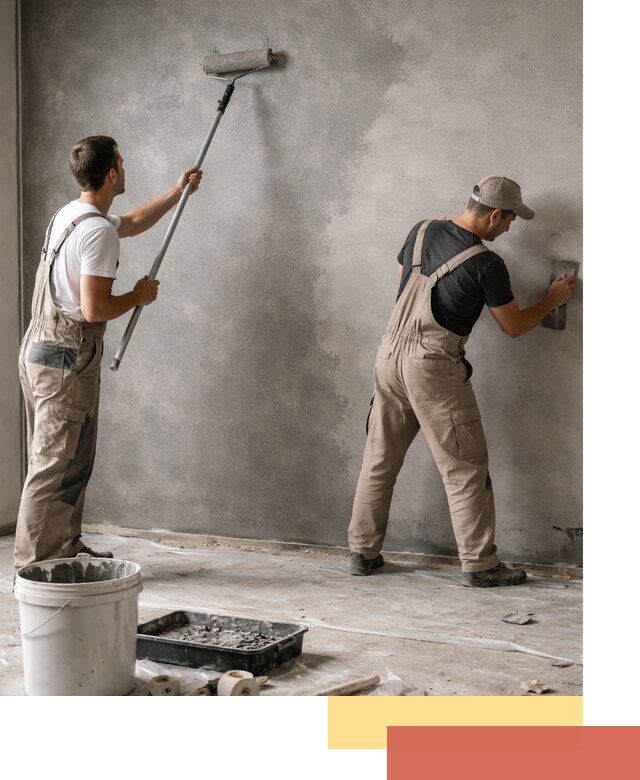 Покраска стен под бетон в Владикавказе профессионально и недорого