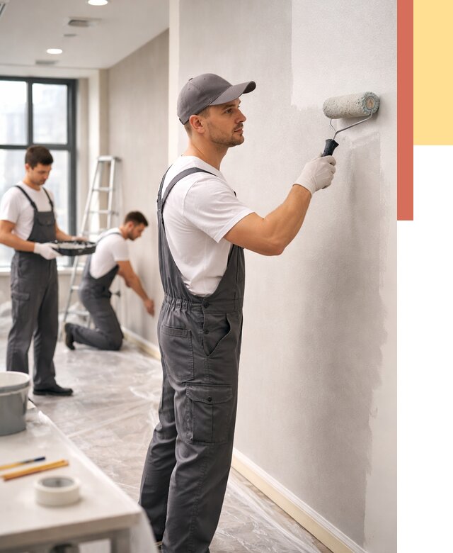 Покраска стен в офисе в Владикавказе от 8762 руб. — быстро и недорого | ОТДЕЛОЧНИК-Вкз