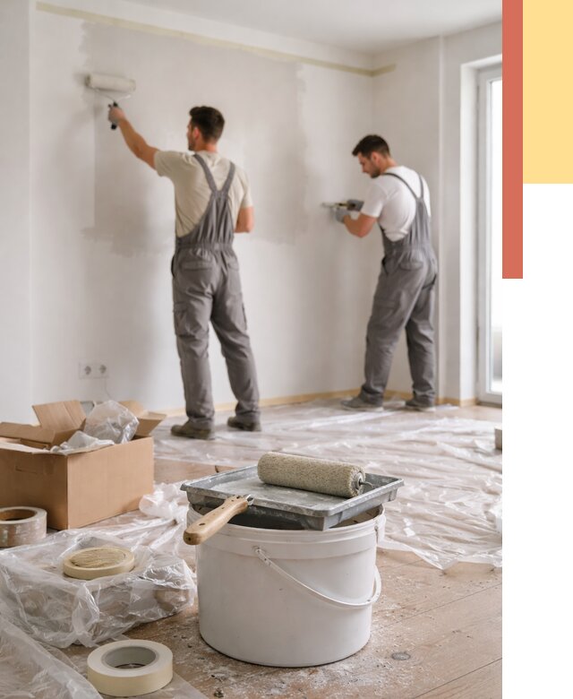 Покраска стен в квартире в Владикавказе от 2577 руб/м2 — быстро и недорого | ОТДЕЛОЧНИК-Вкз