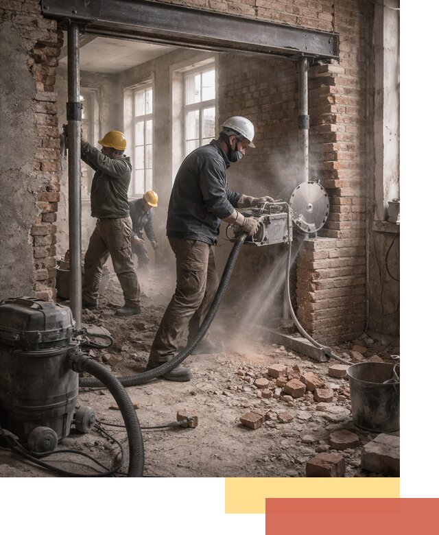 Прорезка проема в стене под дверной или оконный проем в Владикавказе