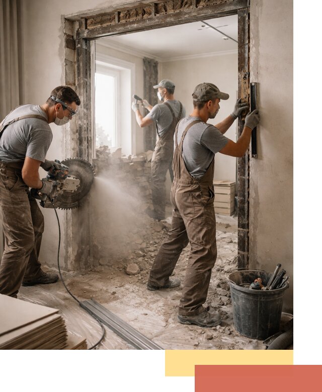 Расширение дверного проема под установку новой двери в Владикавказе