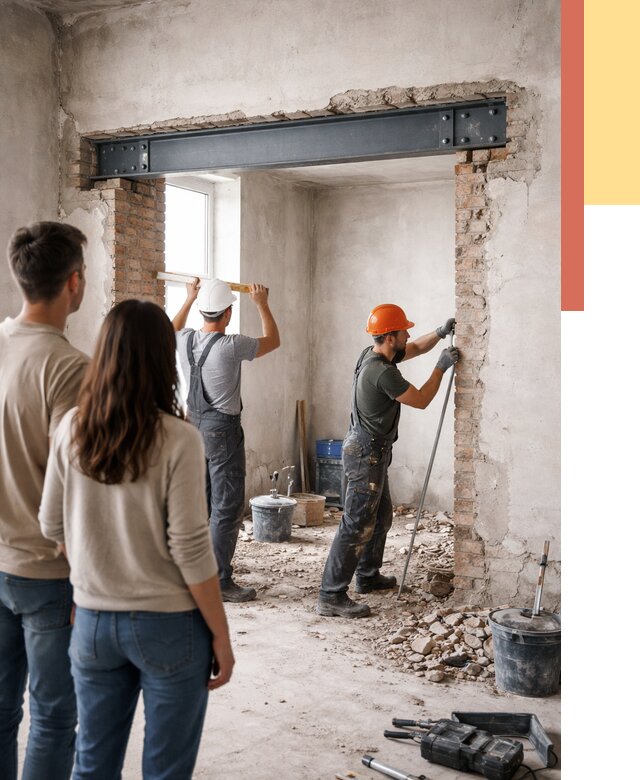 Усиление проема в стене в Владикавказе от 9793 руб. — усиление дверного проема металлоконструкцией | ОТДЕЛОЧНИК-Вкз