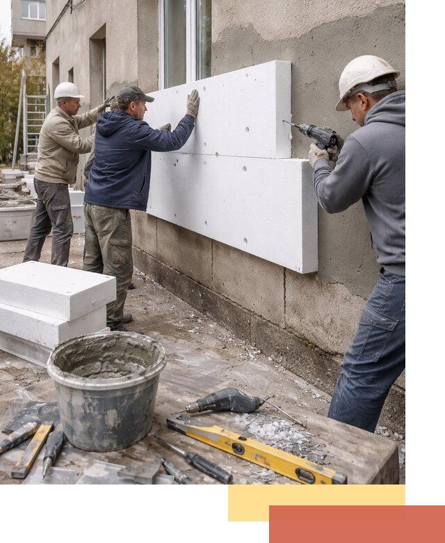 Утепление наружных стен пенопластом в Владикавказе