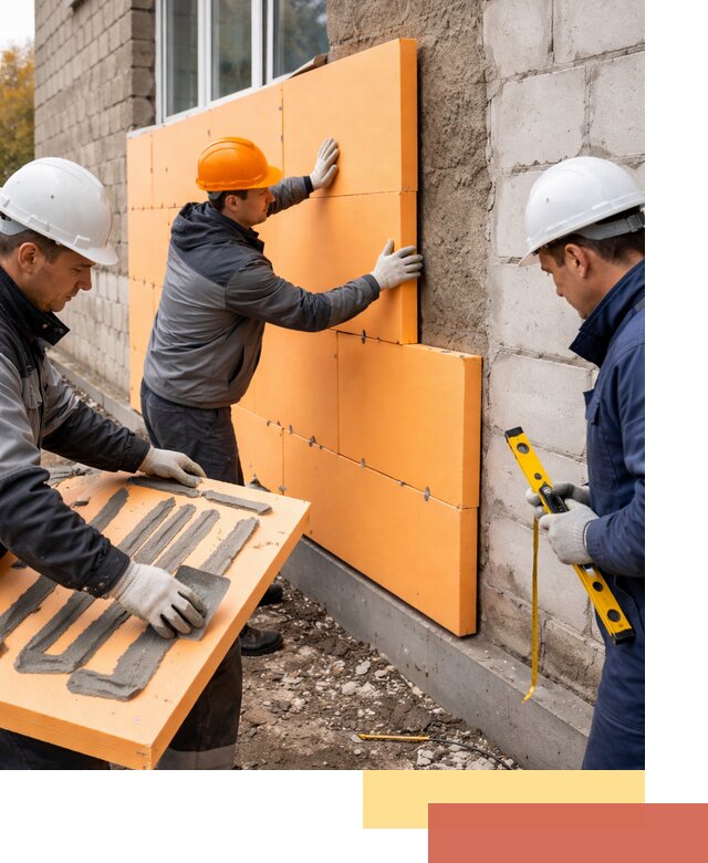 Утепление фасада пеноплексом под ключ в Владикавказе