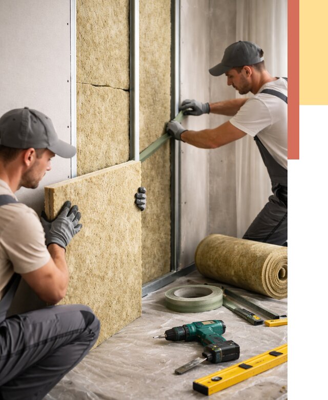 Шумоизоляция стен в Владикавказе под ключ от 1907 руб. | ОТДЕЛОЧНИК-Вкз