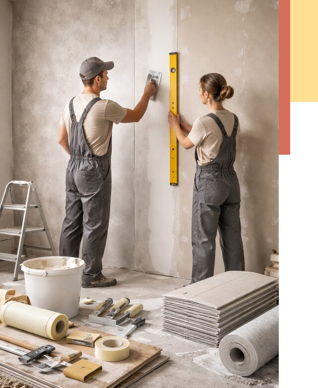 Отделка стен в Владикавказе от 1546 руб/м² — недорого, быстро, под ключ | ОТДЕЛОЧНИК-Вкз