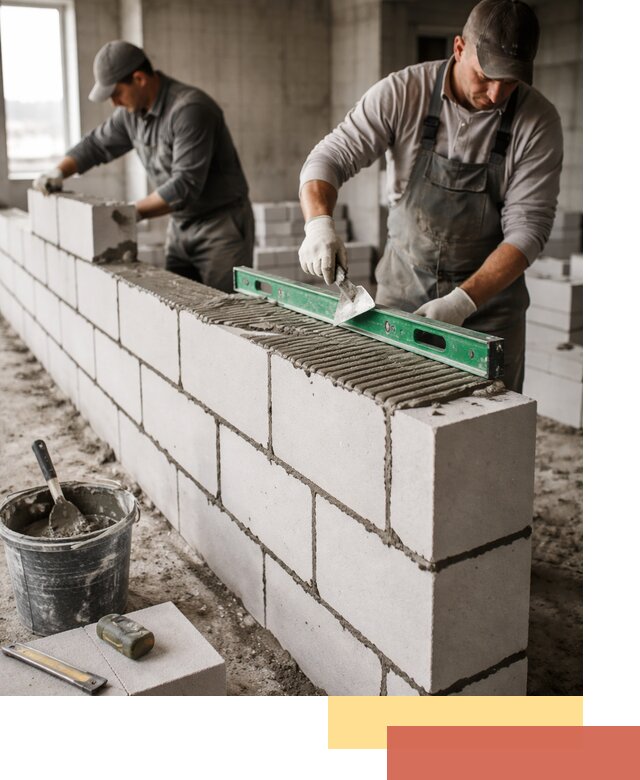 Кладка перегородок из газобетона в Владикавказе быстро и качественно
